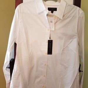 Banana Republic Tailored White Non-Iron Shirt Size 14 NWT